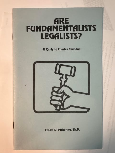 Are Fundamentalists Legalists A Reply to Charles Swindoll