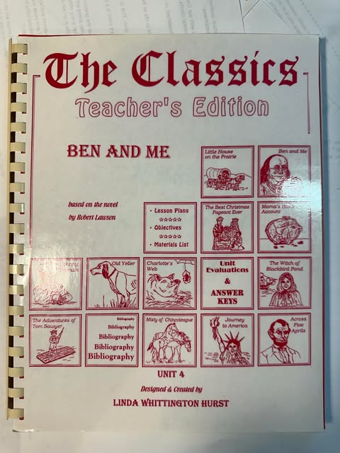 The Classics, Ben and Me (Teacher's Edition) Unit 4