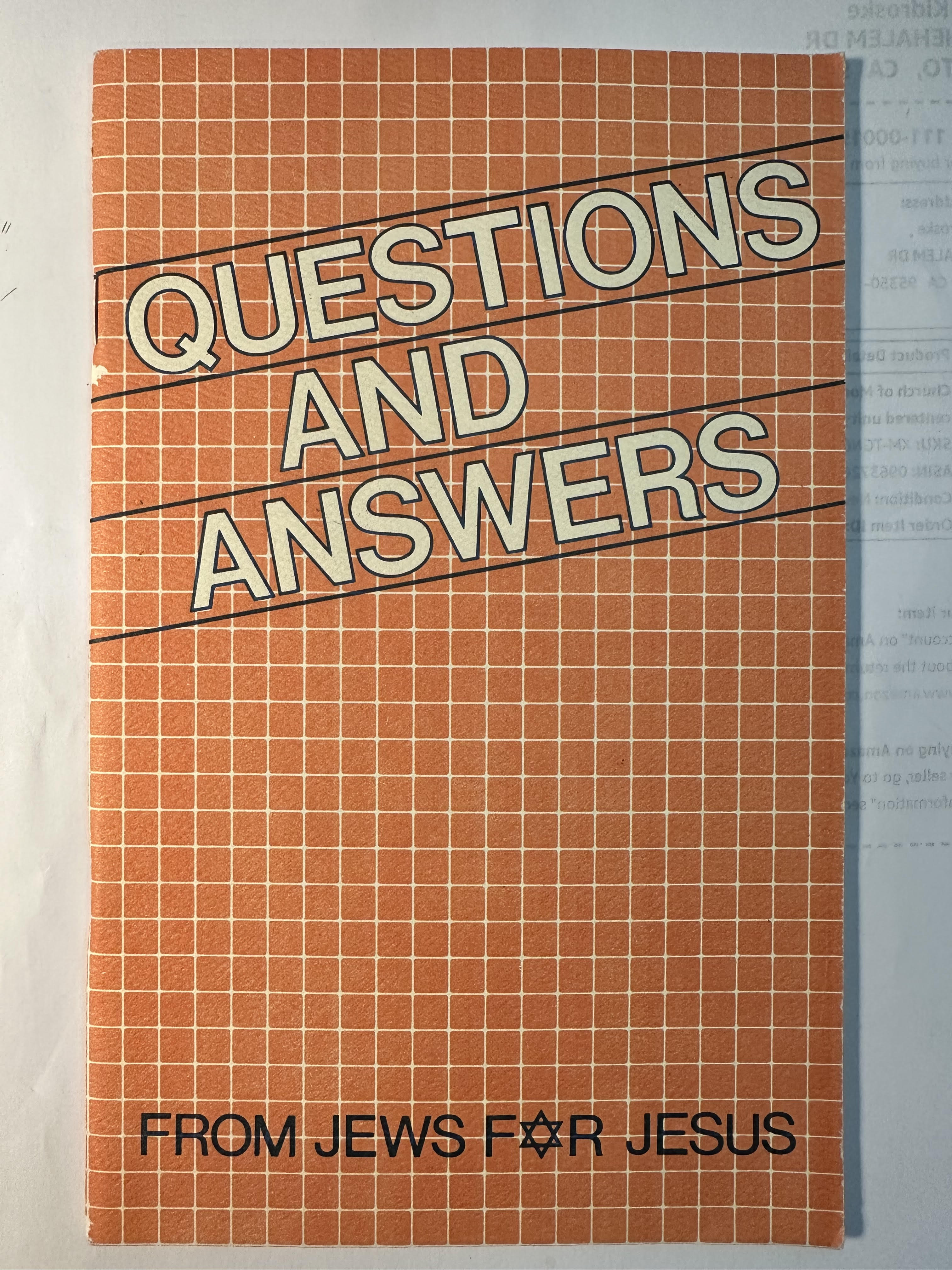 Questions and Answers From Jews For Jesus