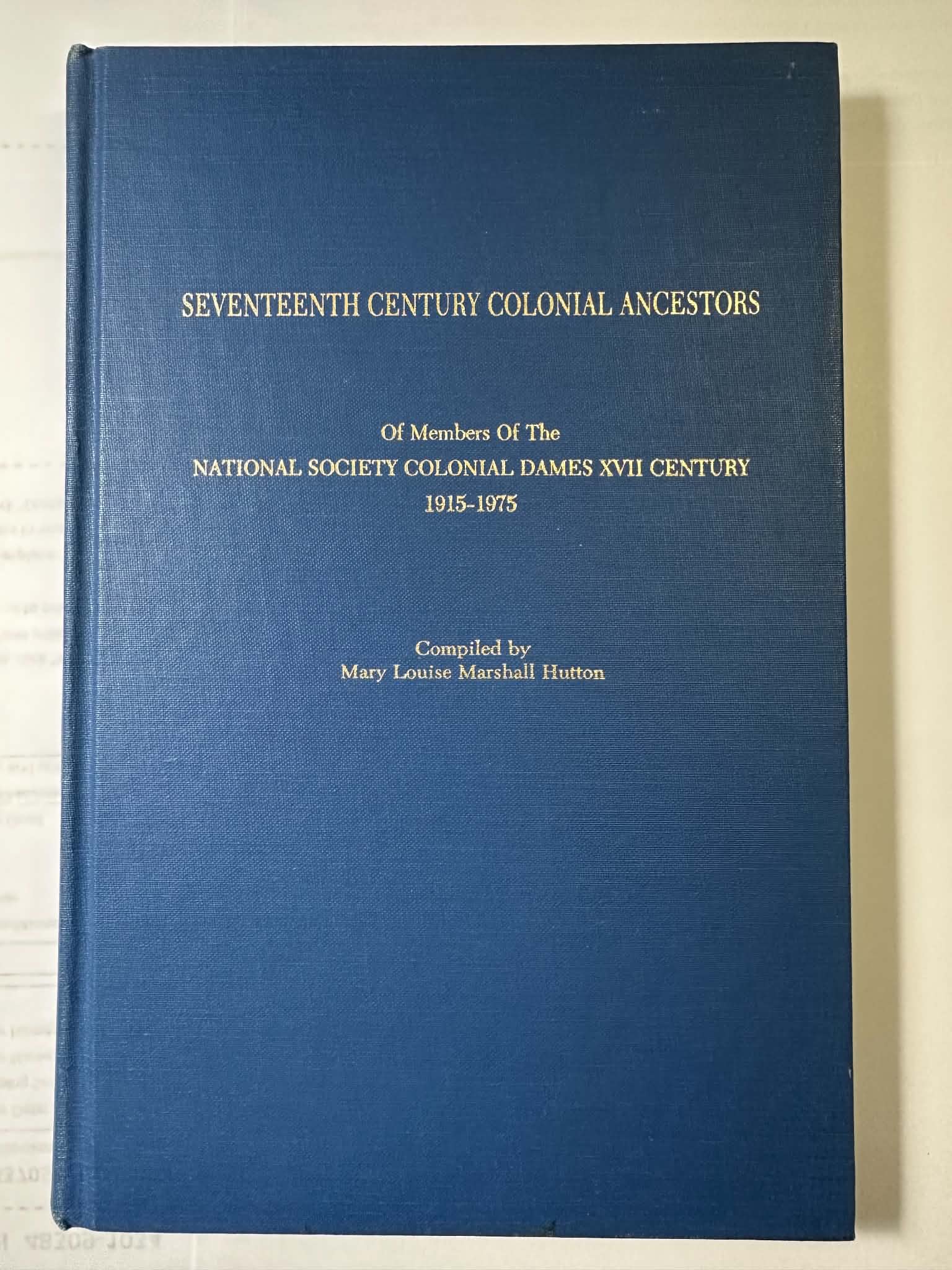 Seventeenth Century Colonial Ancestors