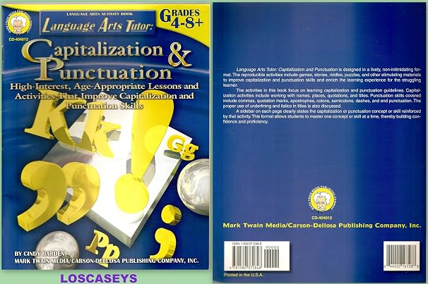 Language Arts Tutor: Capitalization and Punctuation, Grades 4 - 8 (Tutor Series)